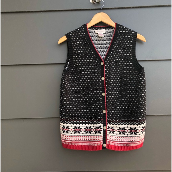 Northern Reflections knitted button down Vest - Winter - Festive Vibe - S - Picture 2 of 5